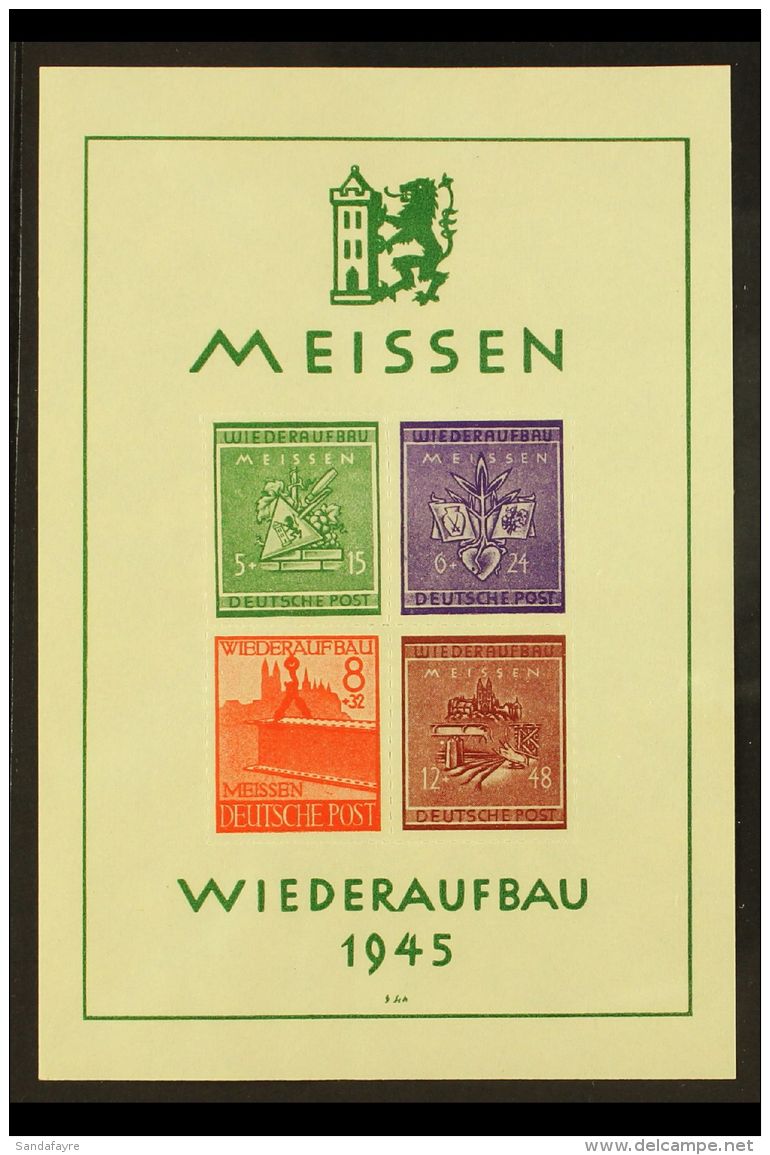 MEISSEN 1946 Reconstruction Miniature Sheet, Michel Block 1, Never Hinged Mint, For More Images, Please Visit... - Other & Unclassified