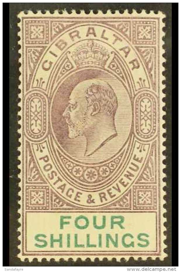 1903 (wmk CA) KEVII 4s Dull Purple And Green, SG 53, Very Fine Mint. For More Images, Please Visit... - Gibraltar