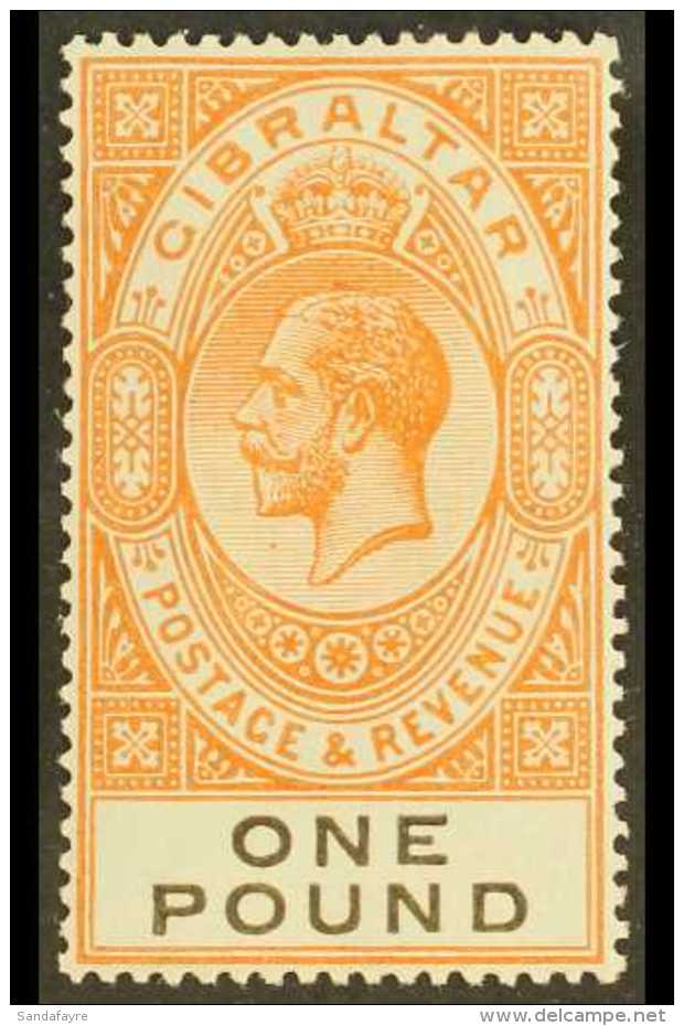 1925-32 KGV &pound;1 Red-orange And Black, SG 107, Very Fine Mint. For More Images, Please Visit... - Gibraltar