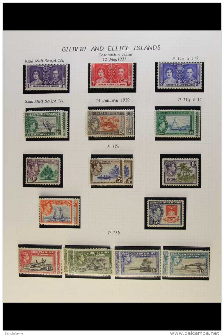 1937-52 KGVI FINE MINT COLLECTION Complete Run Of Basic KGVI Period Issues Incl. 1939-55 Defins With A Number Of... - Gilbert & Ellice Islands (...-1979)