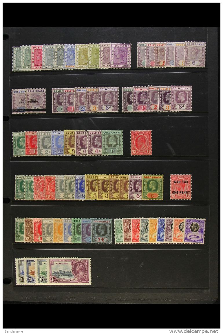 1884-1935 FINE MINT COLLECTION Incl. 1884-91 Incl. Both 2d And 3d Shades, Others To 1s, 1898-1902 Set To 6d, 1901... - Gold Coast (...-1957)