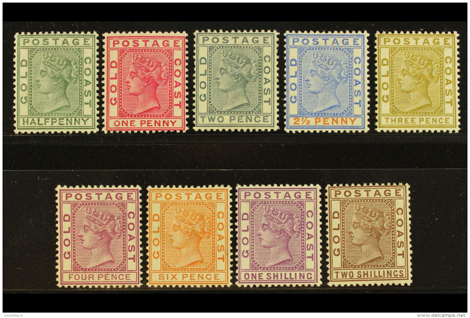 1884-91 Complete Set, SG 11/19a, Very Fine Mint, Fresh. (9 Stamps) For More Images, Please Visit... - Gold Coast (...-1957)