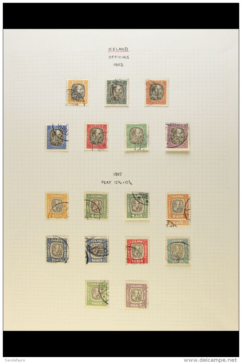 OFFICIALS 1902-36 FINE USED COLLECTION Presented On A Trio Of Album Pages. Includes 1902 (Nov) Complete Set, 1907... - Altri & Non Classificati