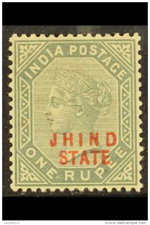 JIND 1886 1r Slate With "JHIND STATE" Opt In Red, SG 16, Mint. For More Images, Please Visit... - Other & Unclassified