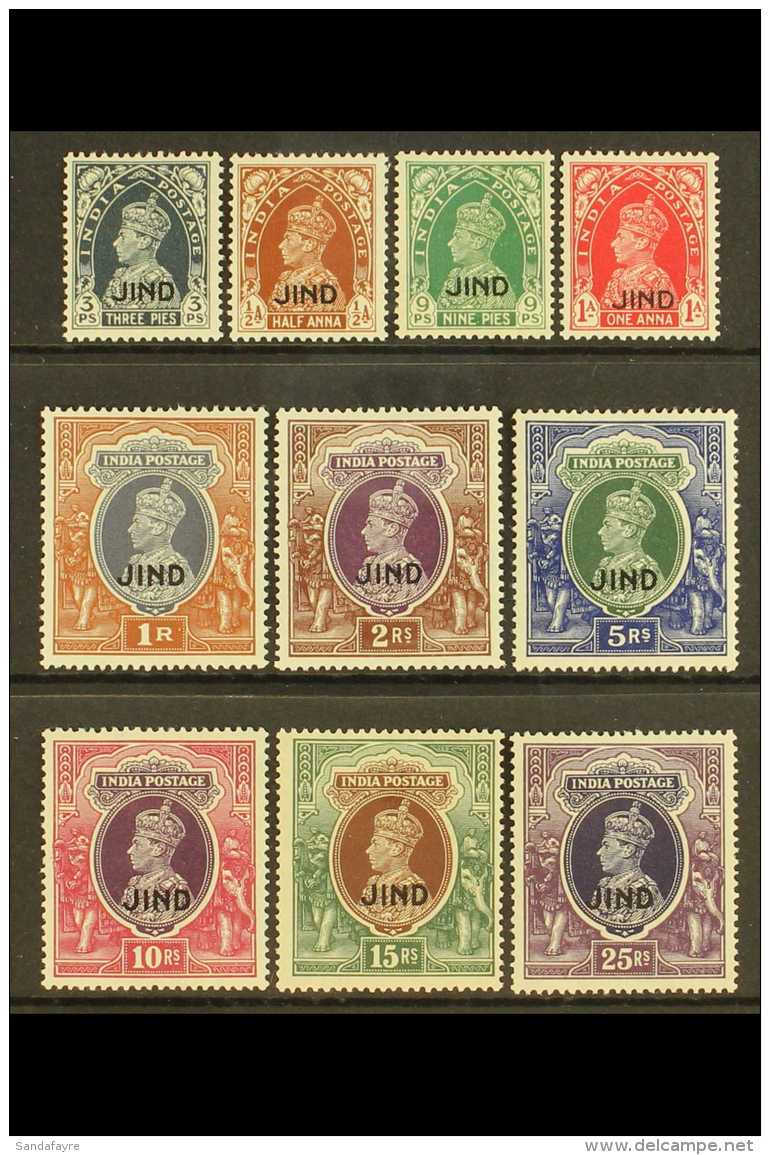 JIND 1941-43 KGVI Definitive Set, SG 127/36, Fine Mint (10 Stamps) For More Images, Please Visit... - Other & Unclassified