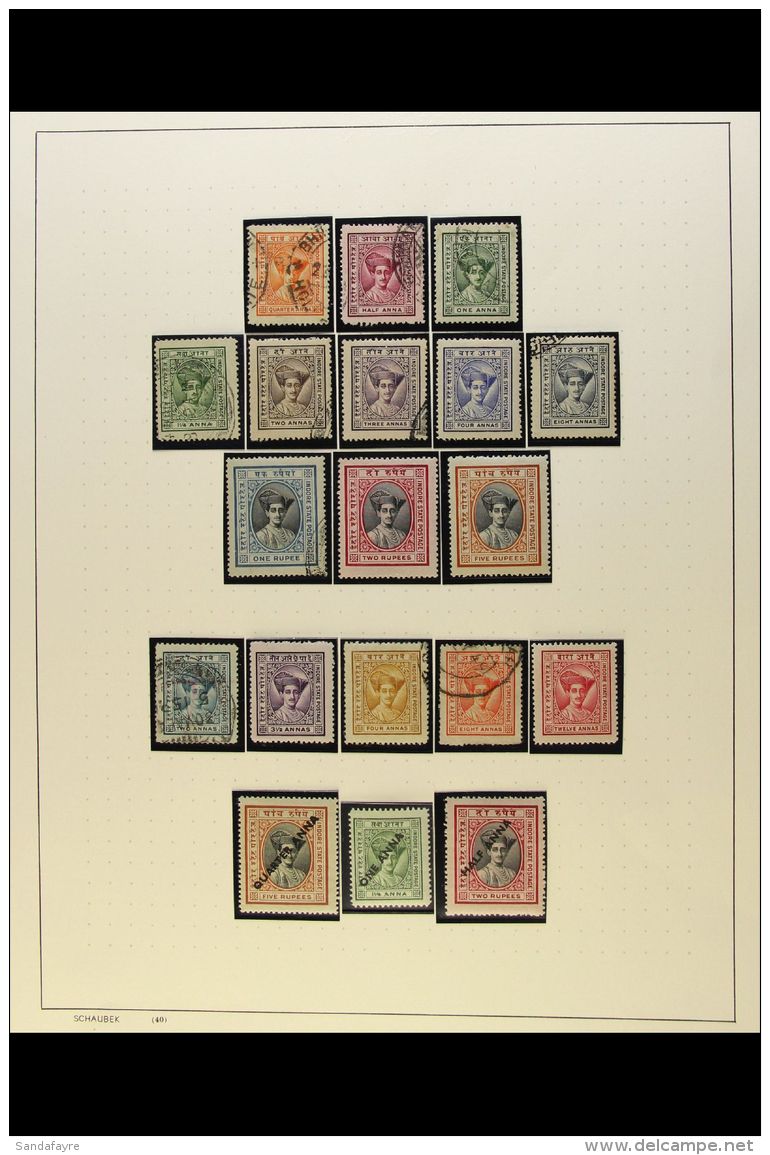 INDORE 1886-1946 Mint And Used Collection On Album Pages. Note 1886 &frac12;a (2 Mint &amp; 4 Used); 1889... - Other & Unclassified