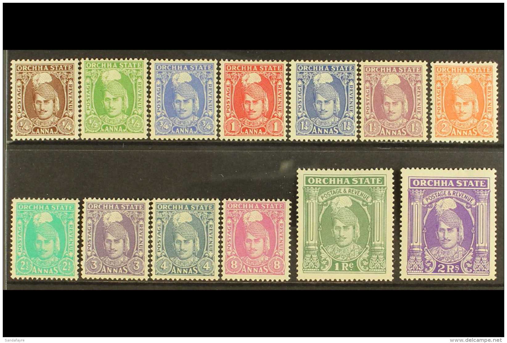 ORCHHA 1939-42 Maharaja Set To 2r, SG 31/43, Fine Mint (13 Stamps) For More Images, Please Visit... - Other & Unclassified