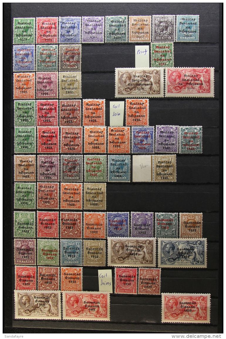 1922-1925 OVERPRINTED ISSUES. FINE MINT COLLECTION On A Stock Page, All Different, Inc 1922 Dollard Black Opts... - Other & Unclassified