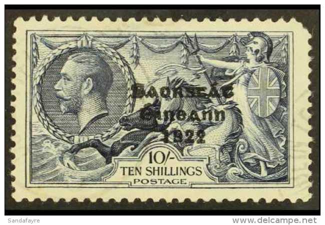 1935 (Waterlow Re-engraved) 10s Indigo With "flat-tailed 9" (SG 101var, Hibernian T77b), Lightly Used, Short... - Other & Unclassified