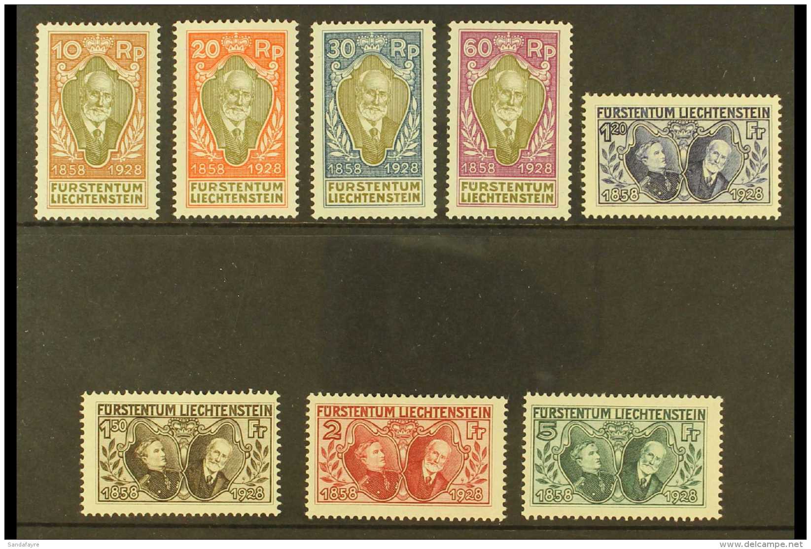 1928 Accession Complete Set (Michel 82/89, SG 84/91), Very Fine Mint, Very Fresh &amp; Attractive. (8 Stamps) For... - Other & Unclassified