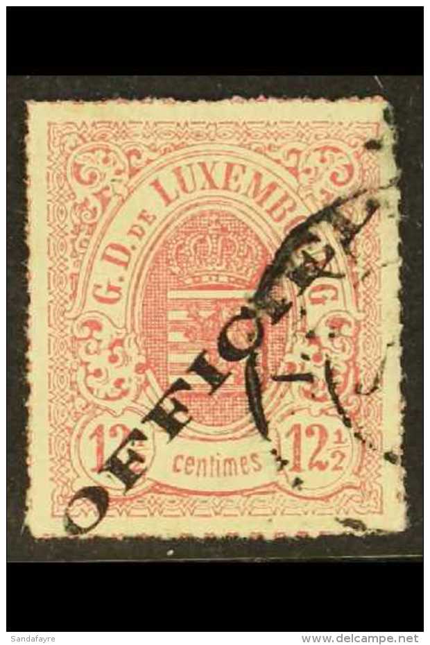 OFFICIAL 1875-80 12&frac12;c Rose, Rouletted In Colour, With Type O7 Overprint Reading Diagonally Upwards, SG O82... - Other & Unclassified