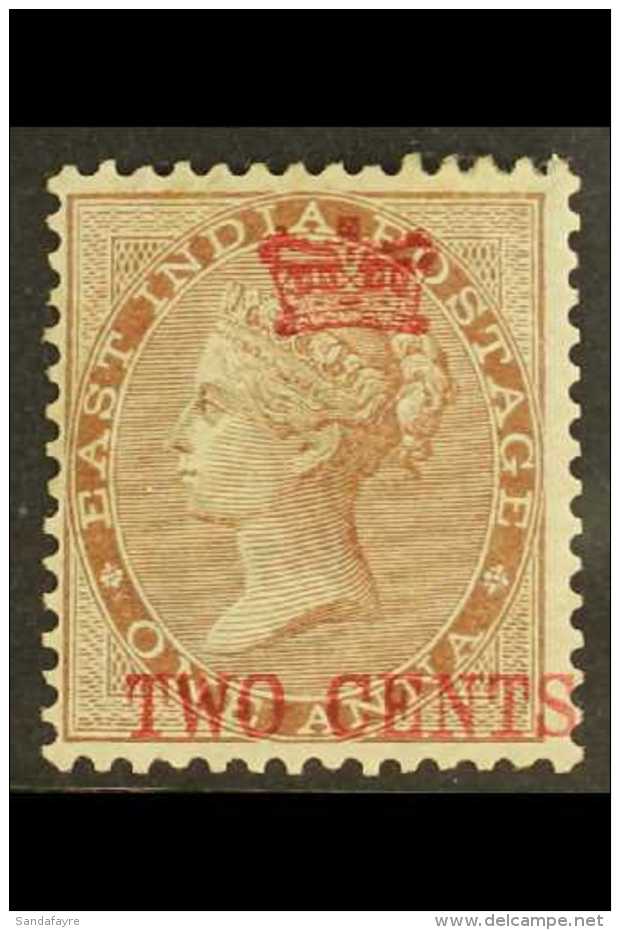 1867 2c On 1a Deep Brown In Red, SG 2, Very Fine Mint. Well Centered For This Issue. For More Images, Please Visit... - Straits Settlements