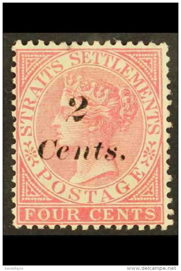 1883 2c On 4c Rose, SG 61, Fresh Mint. For More Images, Please Visit... - Straits Settlements