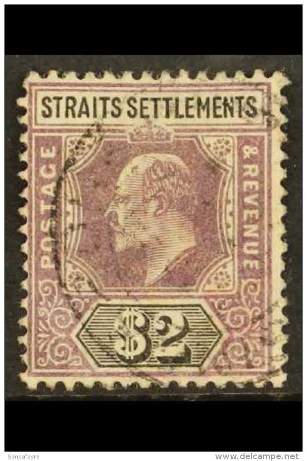 1902 $2 Dull Purple And Black, SG 119, Very Fine Used. For More Images, Please Visit... - Straits Settlements