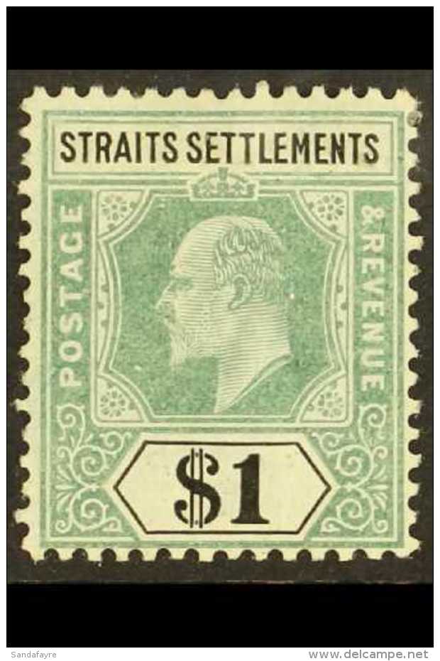 1904 $1 Dull Green And Black, Wmk MCA, SG 136, Very Fine Mint. For More Images, Please Visit... - Straits Settlements