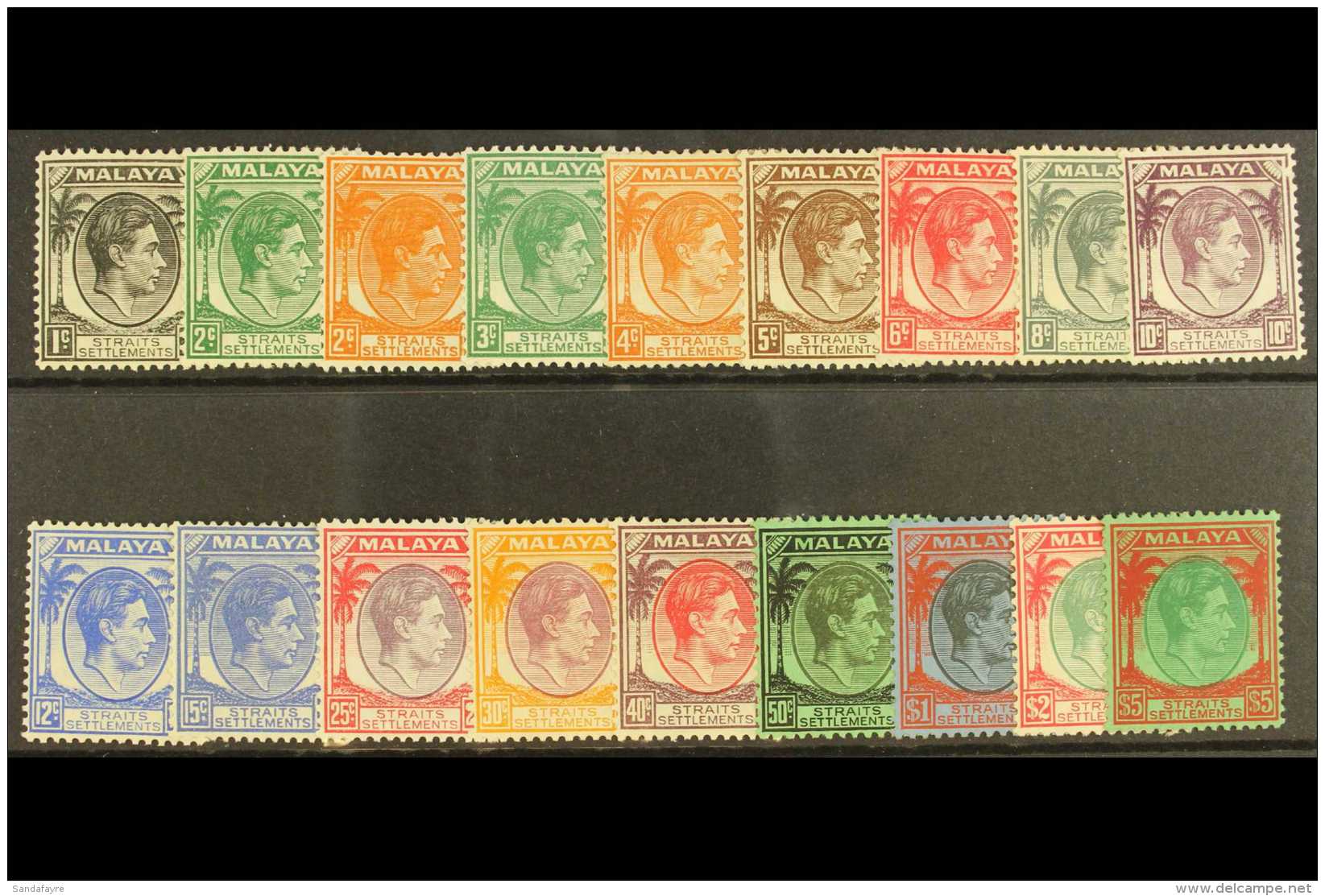 1937 - 41 Geo VI Set Complete, SG 278-98, Very Fine And Fresh Mint. (18 Stamps) For More Images, Please Visit... - Straits Settlements