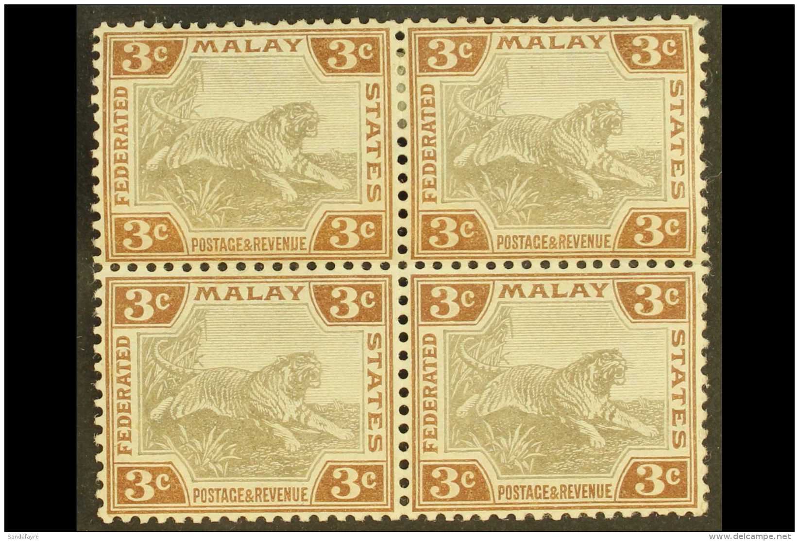 FMS 1904-22 3c Grey And Brown, SG 32, Very Fine Mint Block Of Four, Lower Pair Never Hinged. For More Images,... - Other & Unclassified