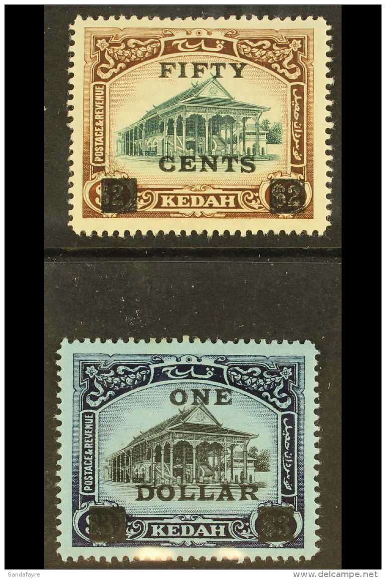 KEDAH 1919 50c On $2 And $1 On $3, SG 24/25, Very Fine Mint. (2) For More Images, Please Visit... - Other & Unclassified