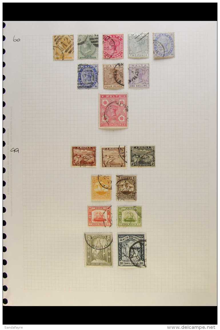 1860 - 1935 FINE USED COLLECTION Good Collection With M,any Complete Sets And Better Values Including 1885 Set To... - Malta (...-1964)