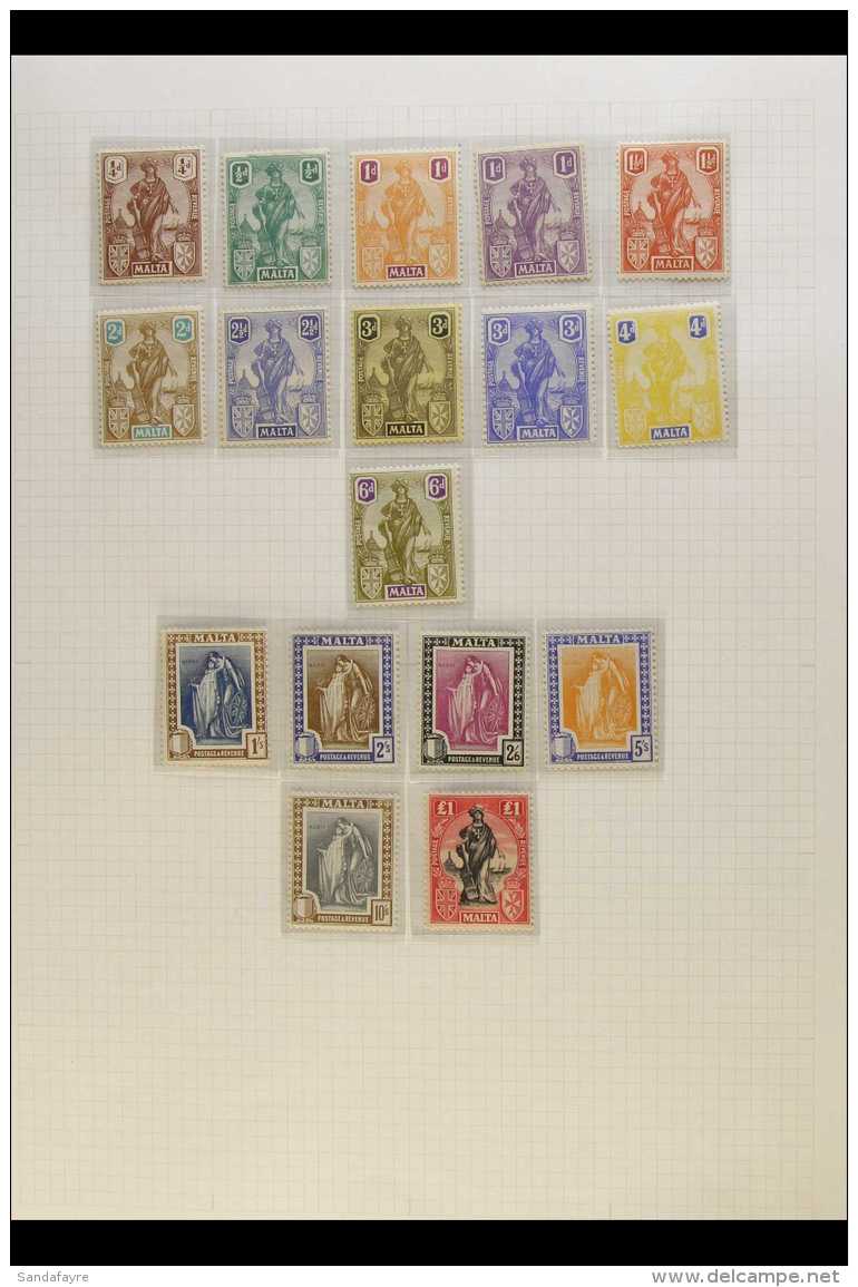 1922 - 1935 FRESH MINT ONLY COLLECTION Lovely Collection With Many Complete Sets In Mounts On Pages Including 1922... - Malta (...-1964)