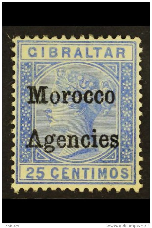 1898-1900 25c Ultramarine With INVERTED "V" FOR "A" Variety, SG 4a, Fine Mint. For More Images, Please Visit... - Other & Unclassified