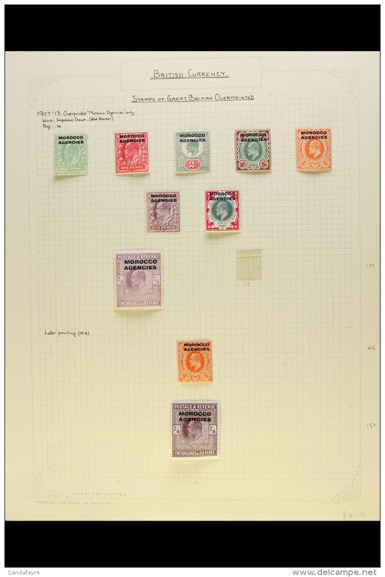 BRITISH CURRENCY 1907-56 FINE MINT COLLECTION Written Up On Pages, With 1907-13 Set To 2s 6d, Harrison 4d,... - Other & Unclassified