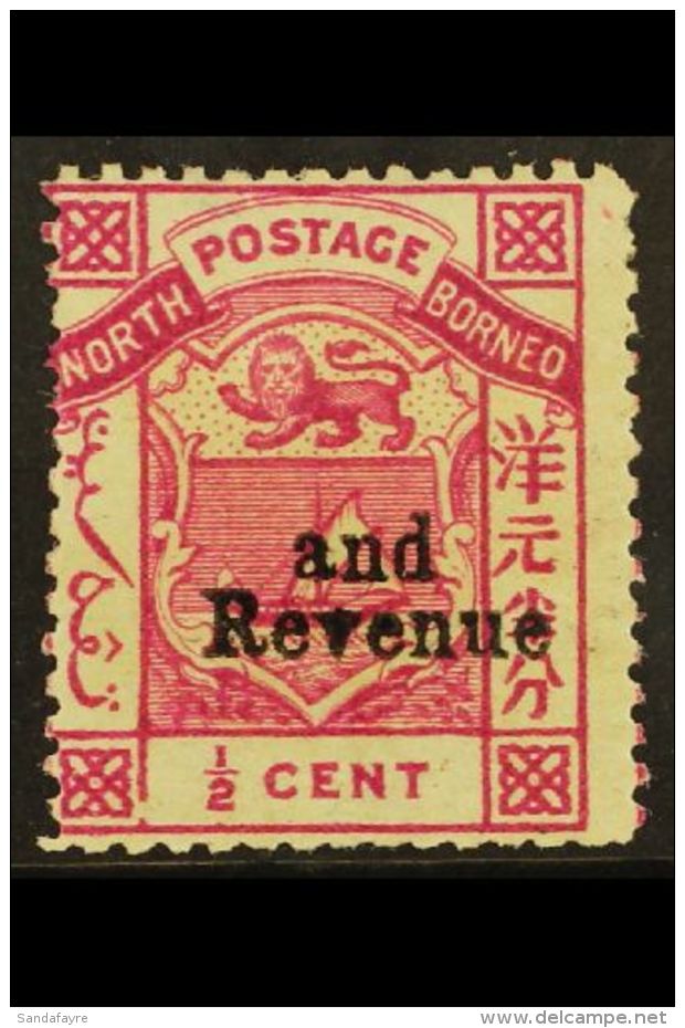 1886 &frac12;c Magenta With "and Revenue" Overprint, SG 14, Very Fine Mint, Slightly Trimmed Perfs At Base. For... - North Borneo (...-1963)