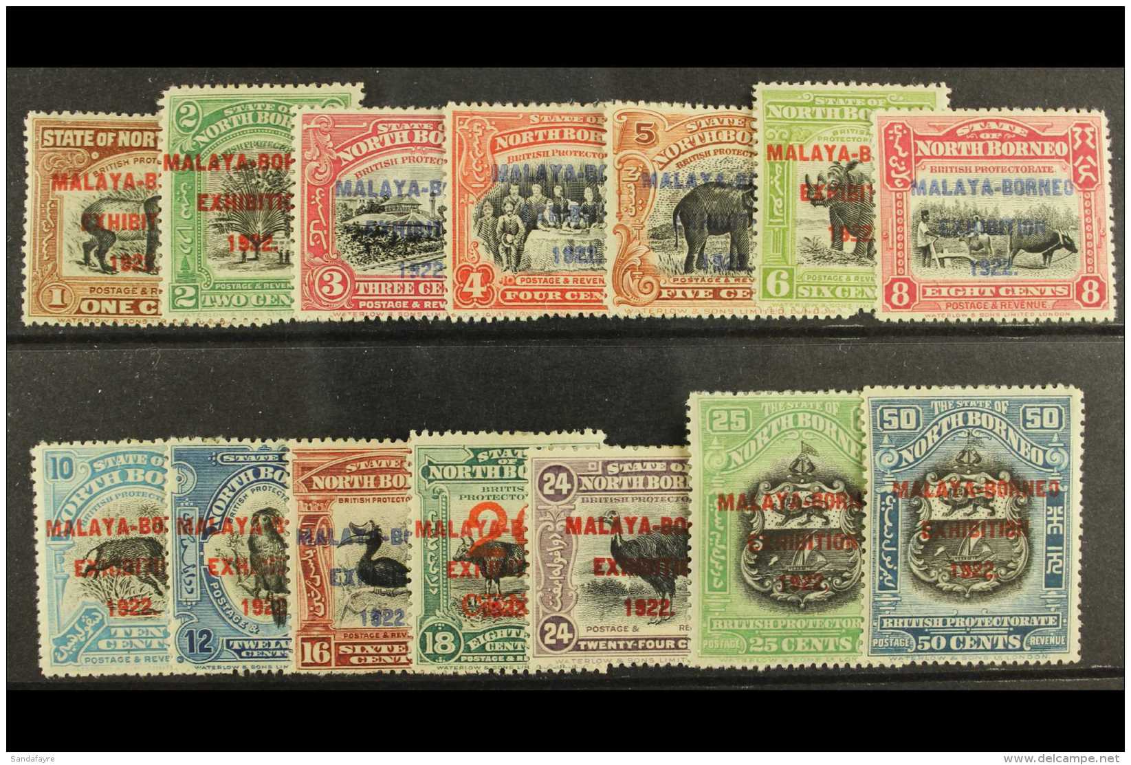 1922 Exhibition Set, SG 253/275, Very Fine Mint. (14) For More Images, Please Visit... - North Borneo (...-1963)