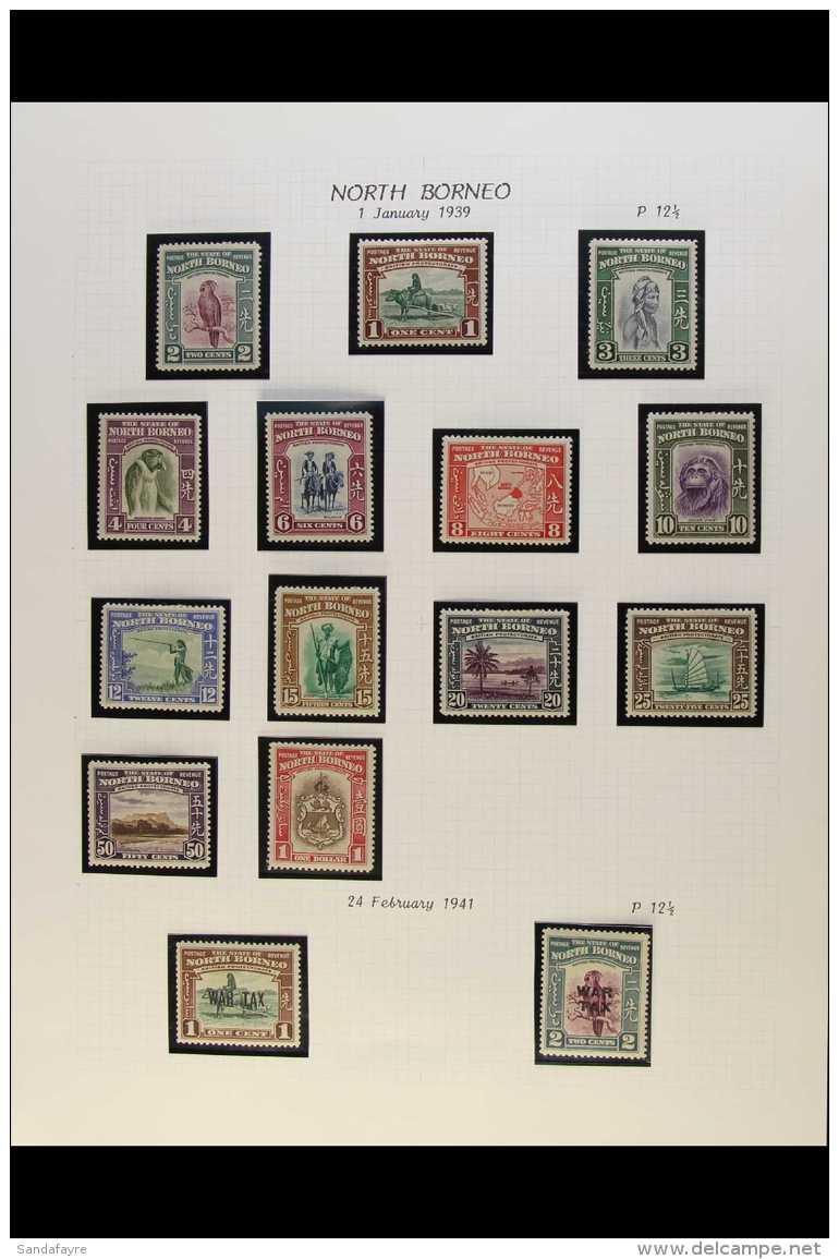 1939-51 KGVI FINE MINT COLLECTION Good Lot With 1939 Pictorial Defins Complete To $1, 1945 "BMA" Ovpts Set, 1947... - North Borneo (...-1963)