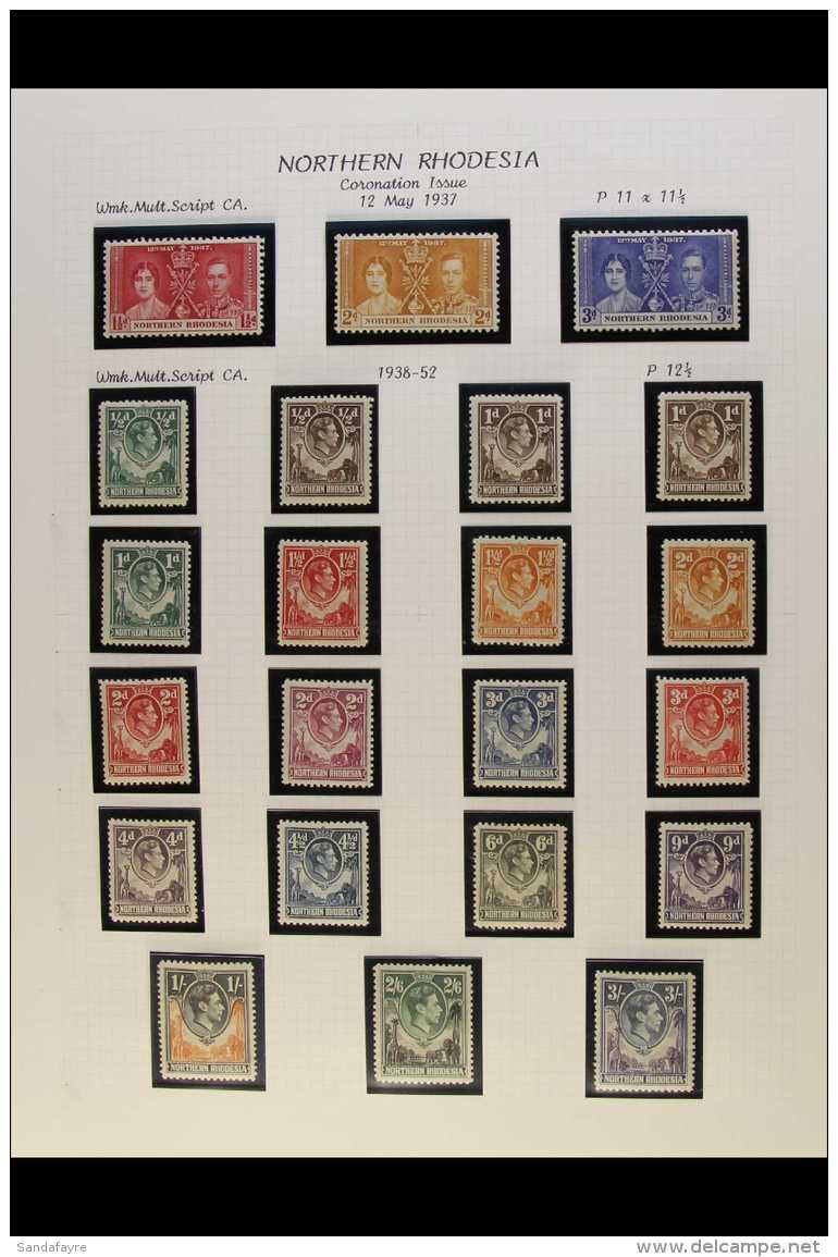 1937-52 KGVI FINE MINT COLLECTION 1938-52 Defins Complete To 10s, 1946 Victory 1&frac12;d Perf.13&frac12;, 1929-52... - Northern Rhodesia (...-1963)