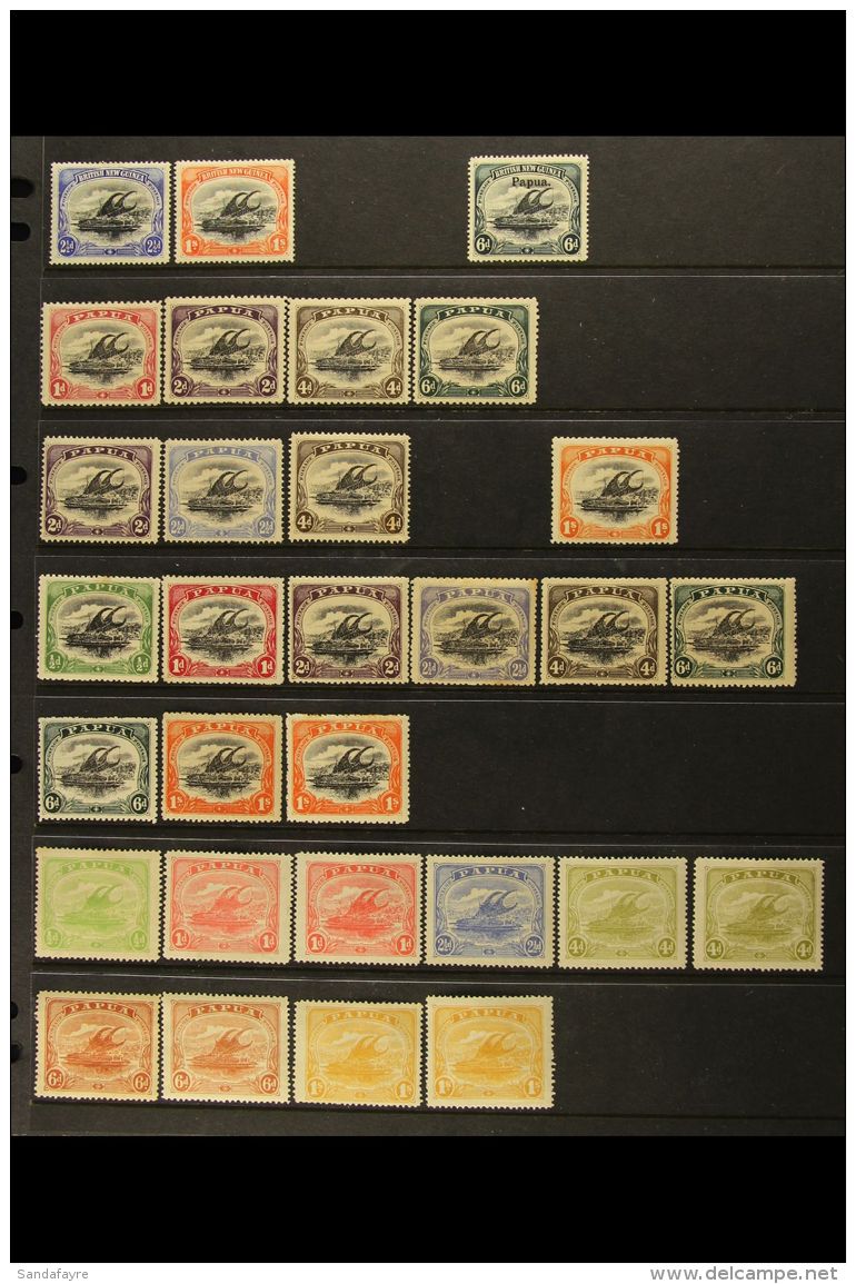 1901-1939 MINT COLLECTION On Stock Pages, Inc 1901-05 Wmk Horiz 2&frac12;d &amp; 1s, 1906 6d Opt, 1907-10 Wmk... - Papua New Guinea