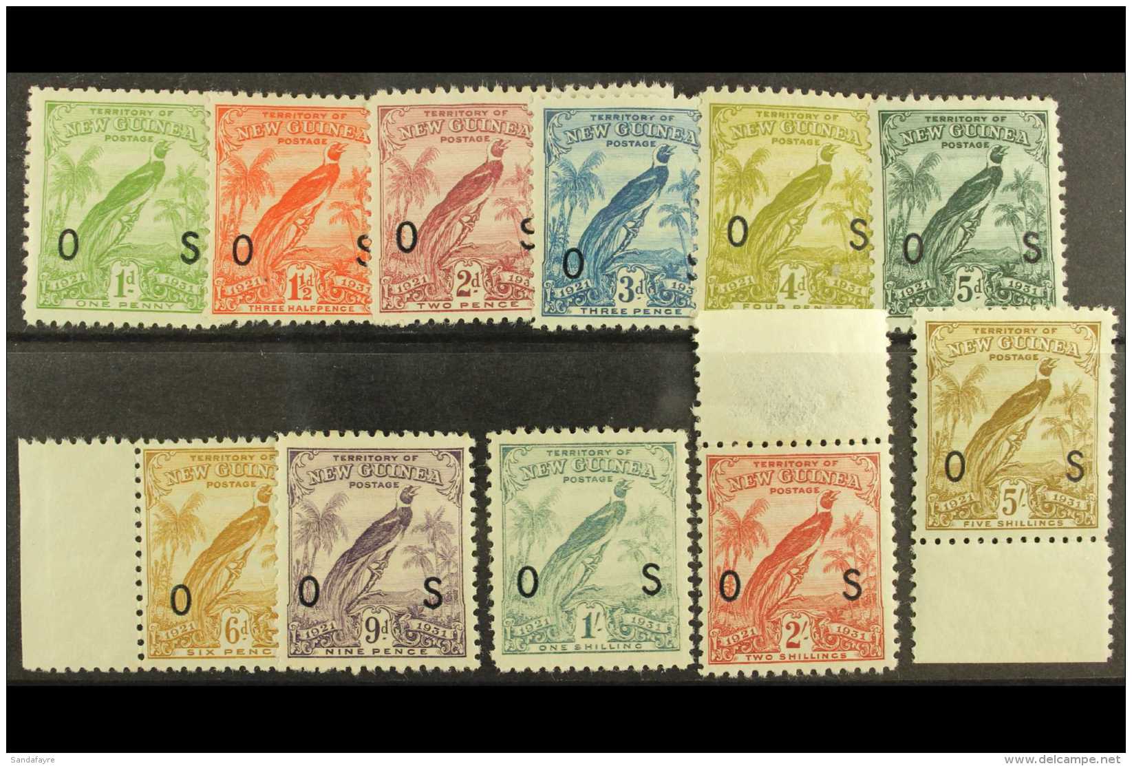 1931 OFFICIAL Complete Set, SG O31/41, Fine Mint. (11) For More Images, Please Visit... - Papua New Guinea