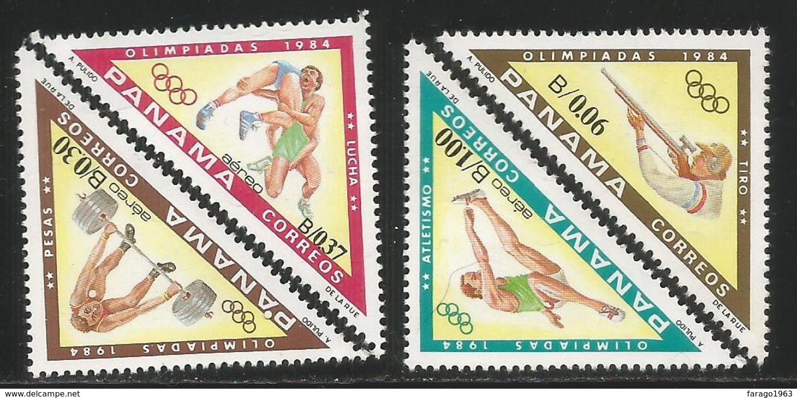 1984 Panama Olympics Triangles Complete  Set Of 4 MNH - Panama