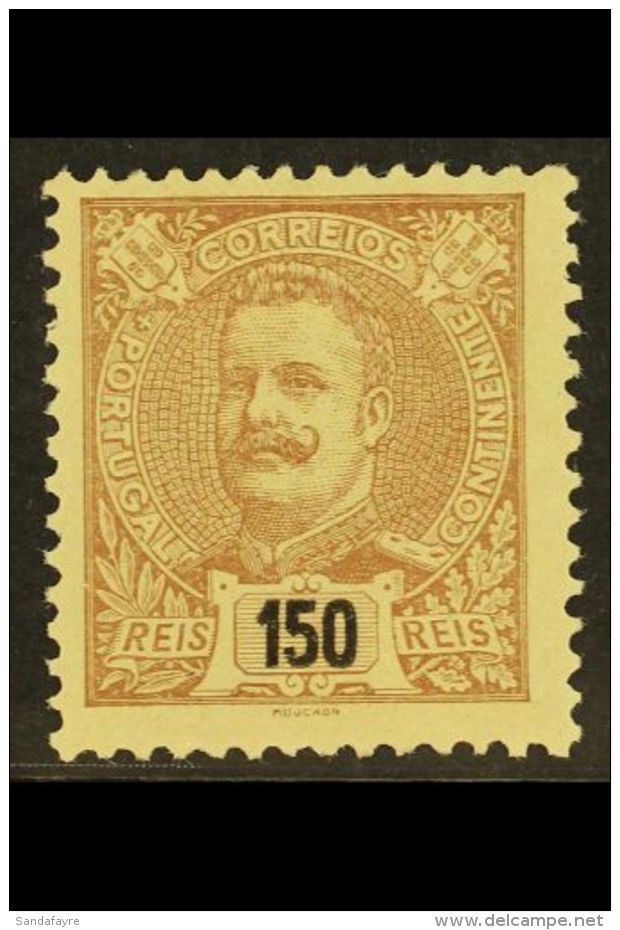 1895 150r Purple- Brown / Straw Carlos, SG 359 (Michel 134A), Fine Mint. For More Images, Please Visit... - Other & Unclassified