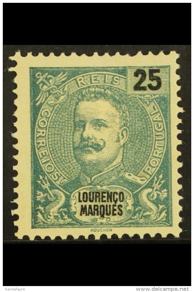 LOURENCO MARQUES 1898-1901 25r Blue-green "Carlos" Perf 12&frac12;, SG 52, Mint Without Gum As Issued For More... - Other & Unclassified