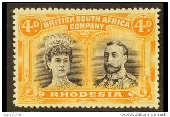 1910-13 4d Brown-purple And Orange "Double Head", Perf 14, SG 139, Mint, Lovely Fresh Colour. For More Images,... - Other & Unclassified