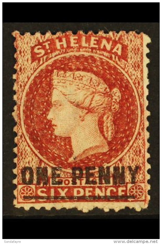 1864-80 1d Lake Type C, SG 8, Fresh Mint With Large Part Original Gum. For More Images, Please Visit... - Saint Helena Island