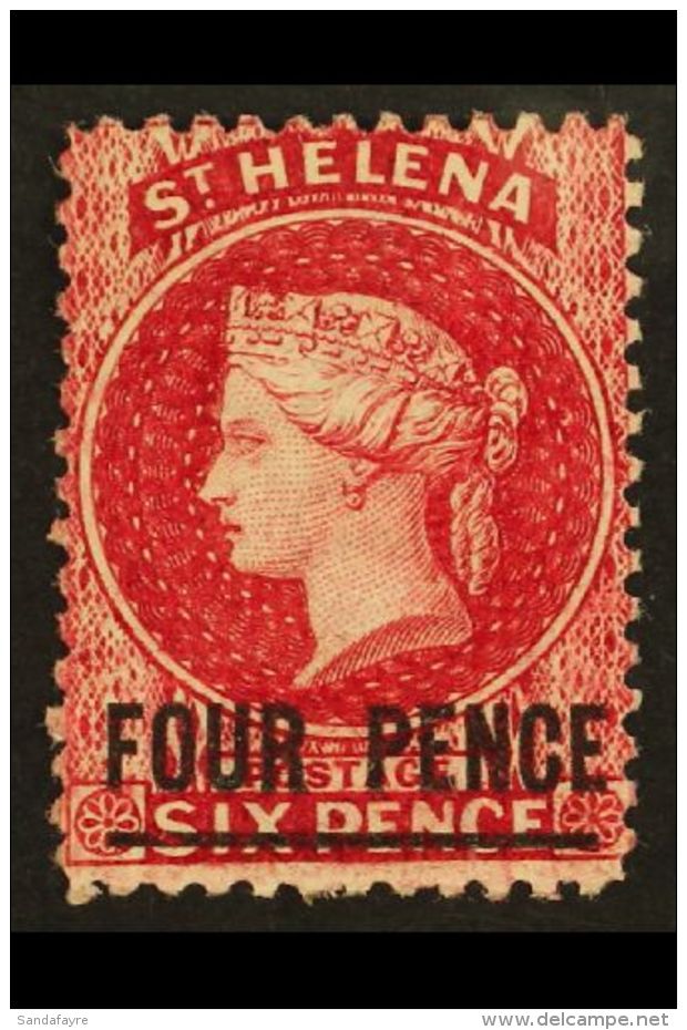 1864-80 4d Carmine Type A, SG 13, Fresh Unused. For More Images, Please Visit... - Saint Helena Island