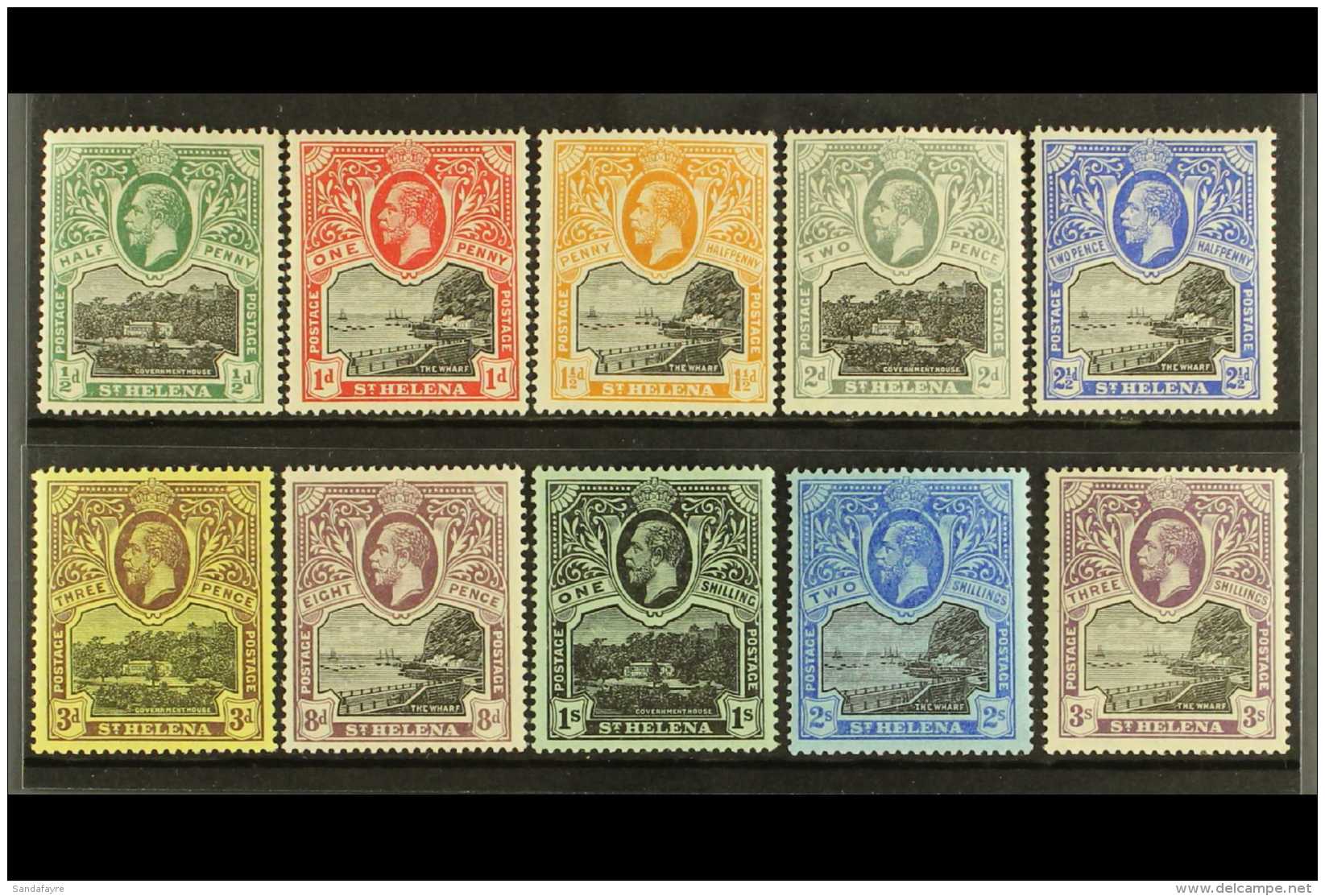 1912-16 Complete Set, SG 72/81, Very Fine Mint, Most Stamps Inc 2s &amp; 3s Are Never Hinged, Very Fresh. (10... - Saint Helena Island