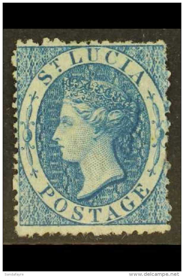 1860 (4d) Blue, SG 2, Star Watermark, Fine Mint With OG. Lovely (1 Stamp) For More Images, Please Visit... - St.Lucia (...-1978)