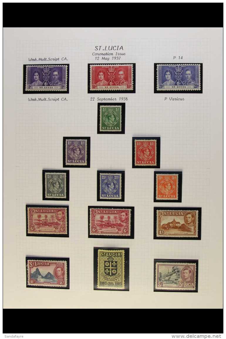 1937-52 KGVI FINE MINT COLLECTION Almost A Complete Basic Run For The Period, Missing 1947 2&frac12;d Violet &amp;... - St.Lucia (...-1978)