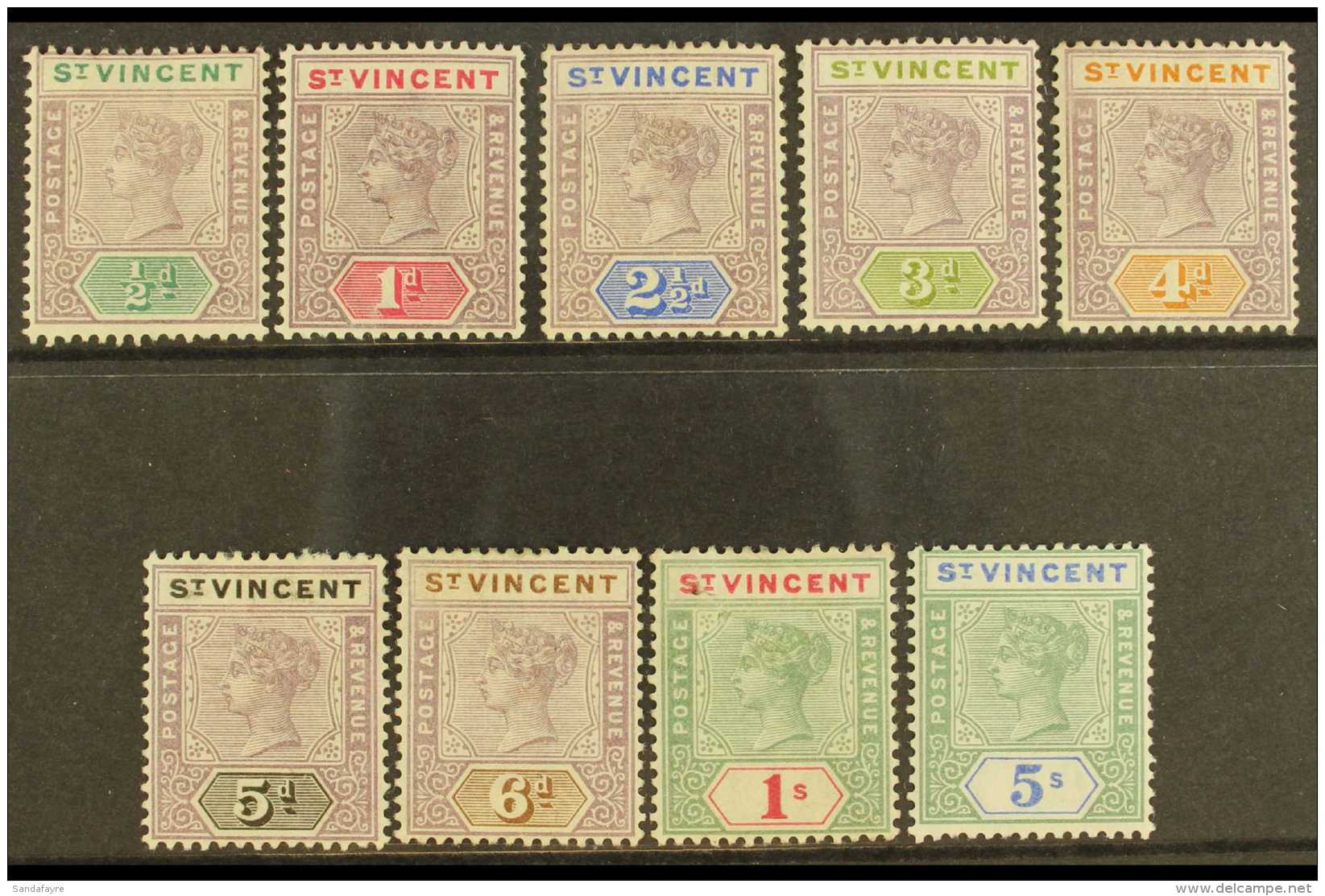 1899 Definitives Complete Set, SG 67/75, Fine Fresh Mint. (9 Stamps). For More Images, Please Visit... - St.Vincent (...-1979)