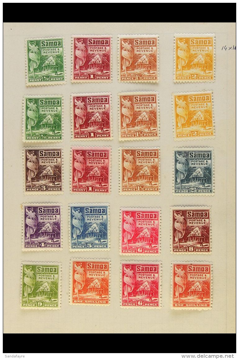 1886-1946 FINE MINT Collection On Miniature Album Leaves. With Nice Range Of 19th Century Values; 1914-15 Set;... - Samoa