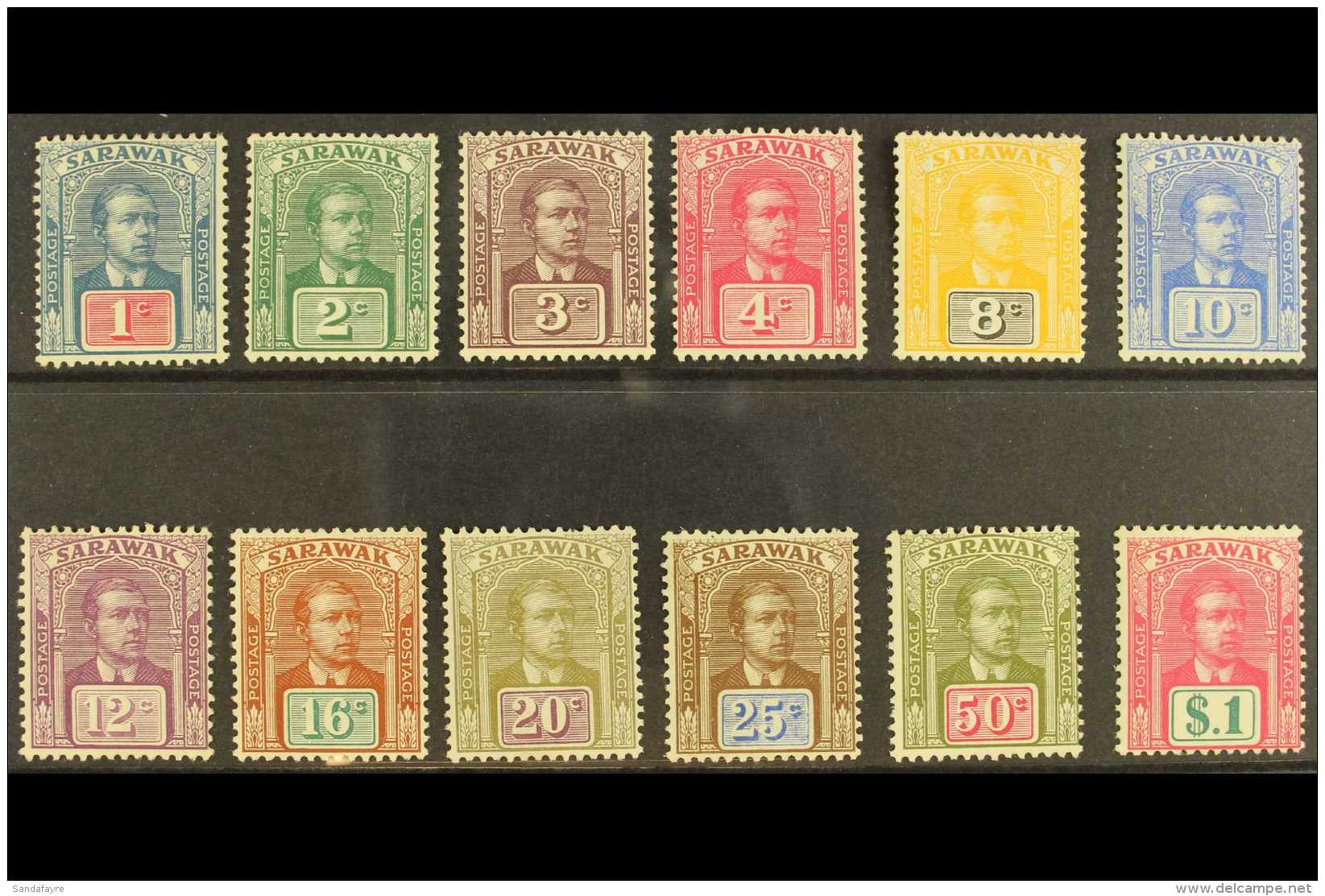 1918 Charles Brooke Definitive Set, SG 50/61, Fine Mint (12 Stamps) For More Images, Please Visit... - Sarawak (...-1963)