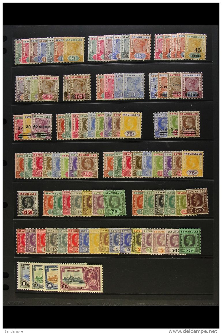 1890-1935 FINE MINT COLLECTION Incl. 1890-92 Die I Set To 48c, Die II Set, 1893 Both 12c On 16c, 15c On 16c Die I,... - Seychelles (...-1976)