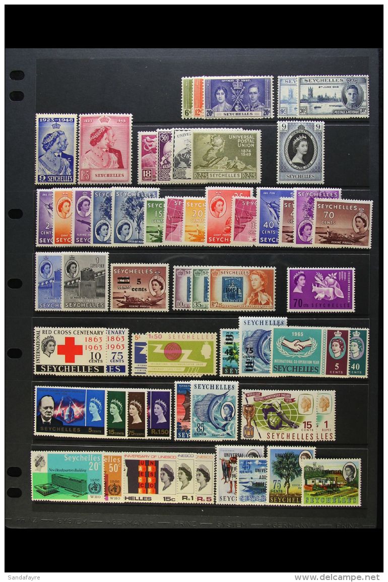 1937-70 MINT / NHM SELECTION An All Different Selection With KGVI To 5r &amp; QEII To 15r. (120+ Stamps &amp;... - Seychelles (...-1976)