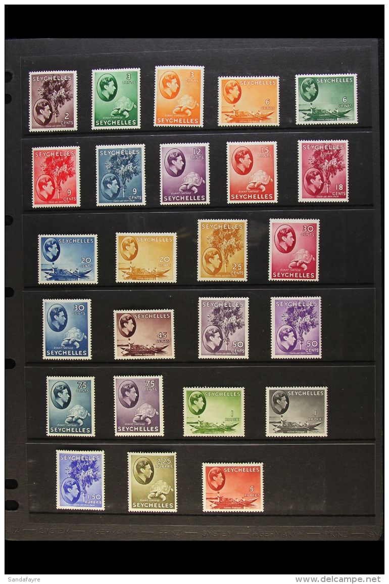 1938-49 Definitives Complete Set, SG 135/49, Very Fine Mint. Fresh! (25 Stamps) For More Images, Please Visit... - Seychelles (...-1976)