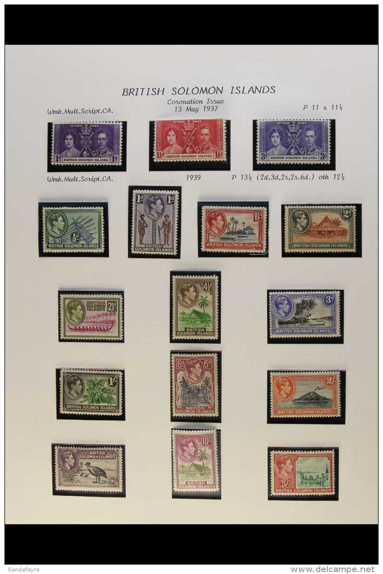1937-51 KGVI FINE MINT COLLECTION Complete Basic Run Of KGVI Period Issues, Plus 1940 Postage Dues Set, SG 57/80,... - British Solomon Islands (...-1978)