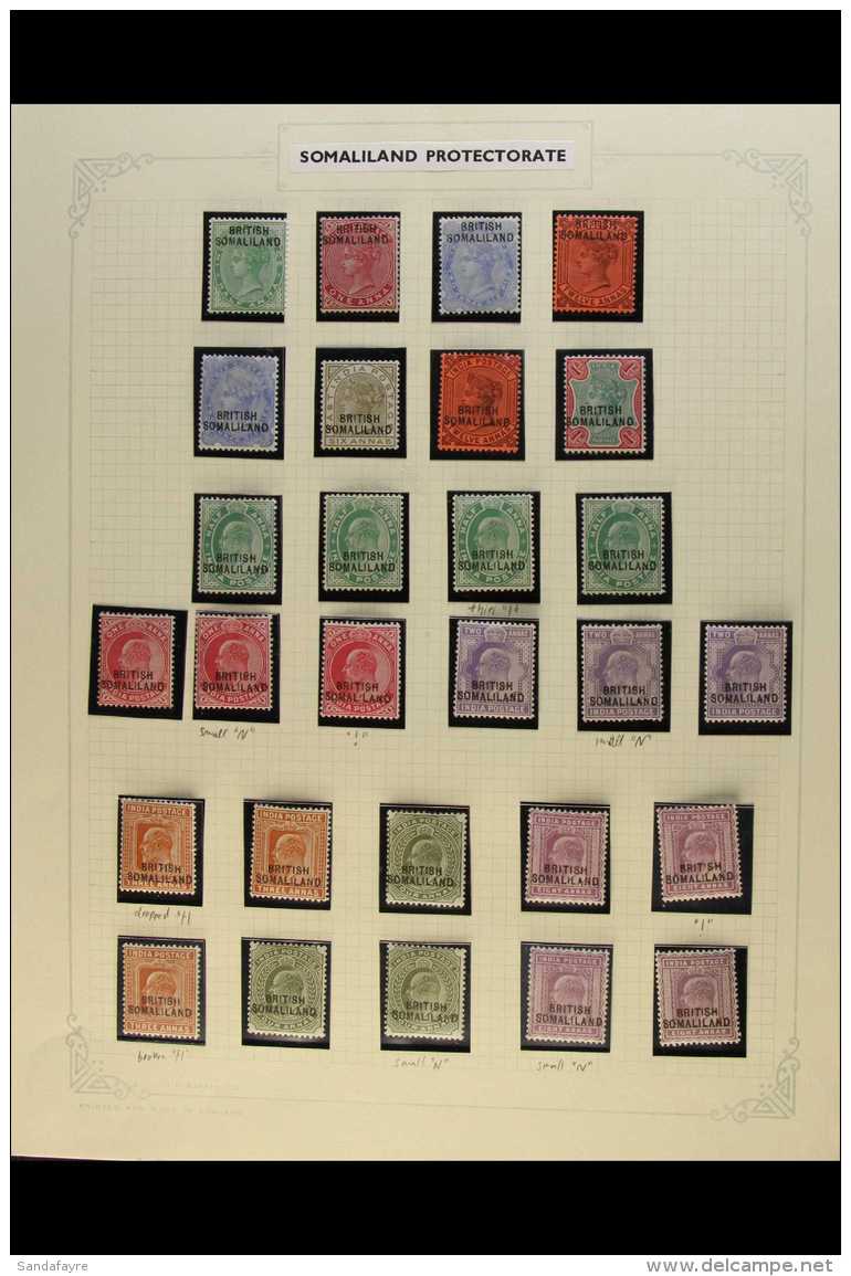 1903 OVERPRINTS ON INDIA A Fine Mint Range On An Album Page With 1903 QV (opts At Top) &frac12;a, 1a, 2a6p, And... - Somaliland (Protectorate ...-1959)