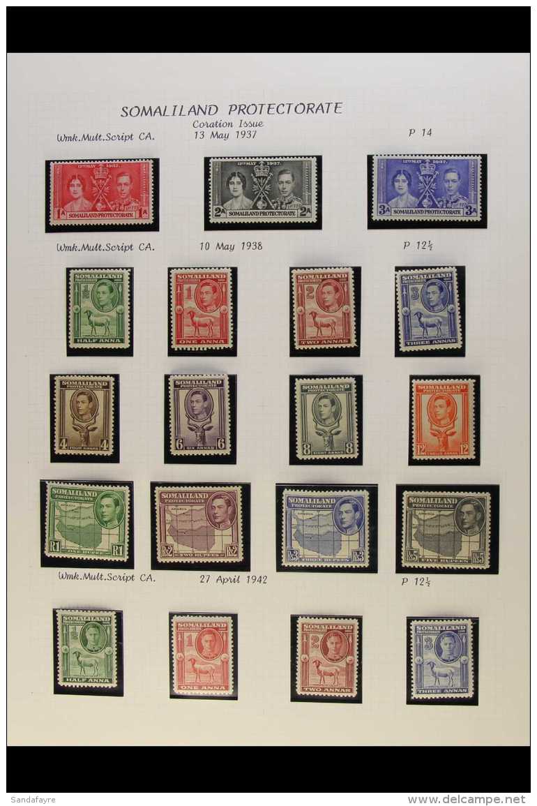 1937-51 KGVI FINE MINT COLLECTION Almost Complete Basic Run Of KGVI Issues (missing Only 1942 2r), SG 90/113,... - Somaliland (Protectorate ...-1959)